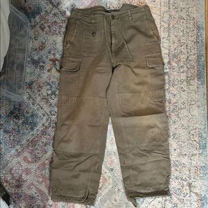 Cotton Linen Military Cargo Pants